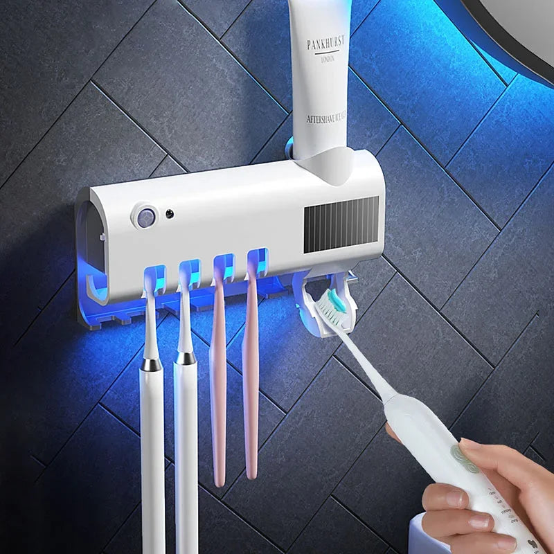 SafeSmile™ - Dispensador y Esterilizador UV de Cepillos