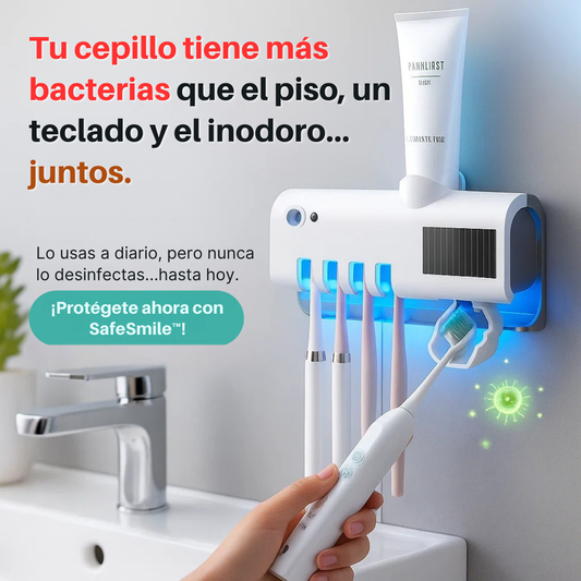 SafeSmile™ - Dispensador y Esterilizador UV de Cepillos
